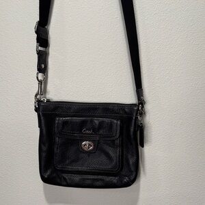 Coach Black Pebbled Leather Crossbody Bag